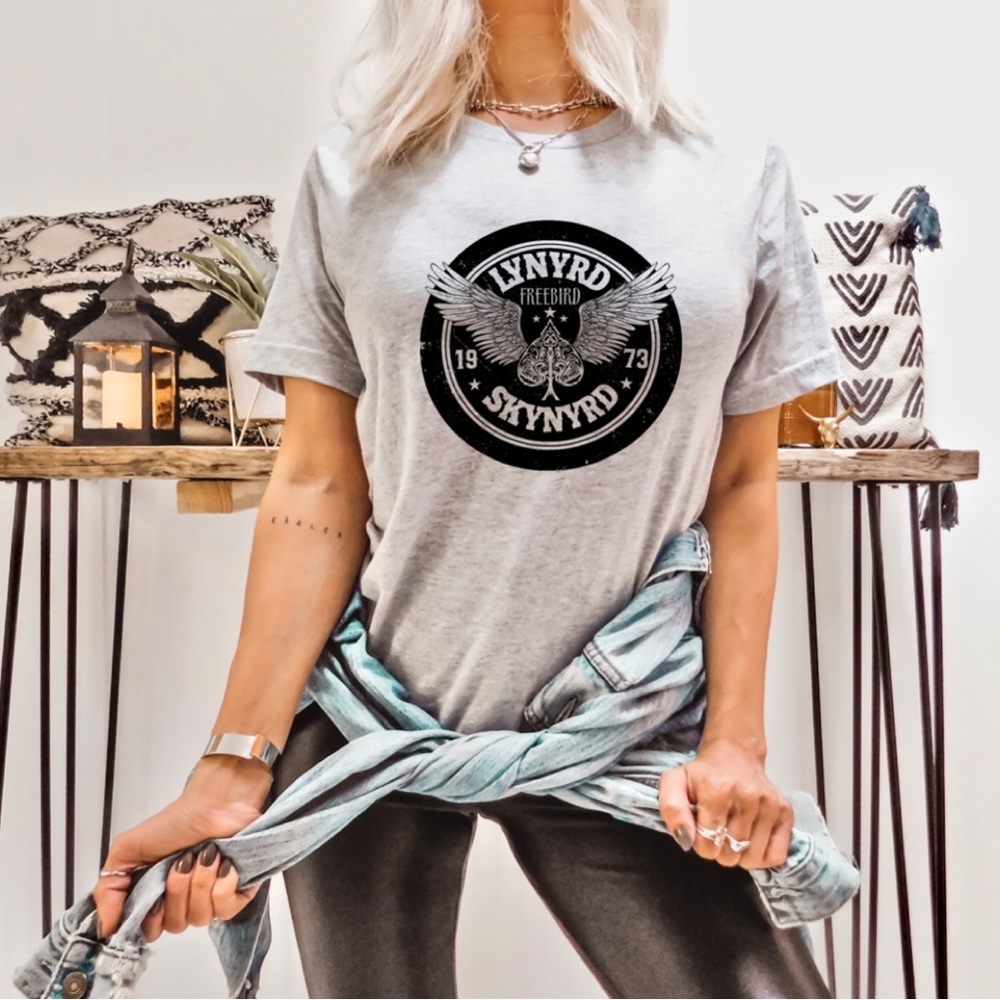 Lynyrd Skynyrd Freebird Gray Cotton T- Shirt